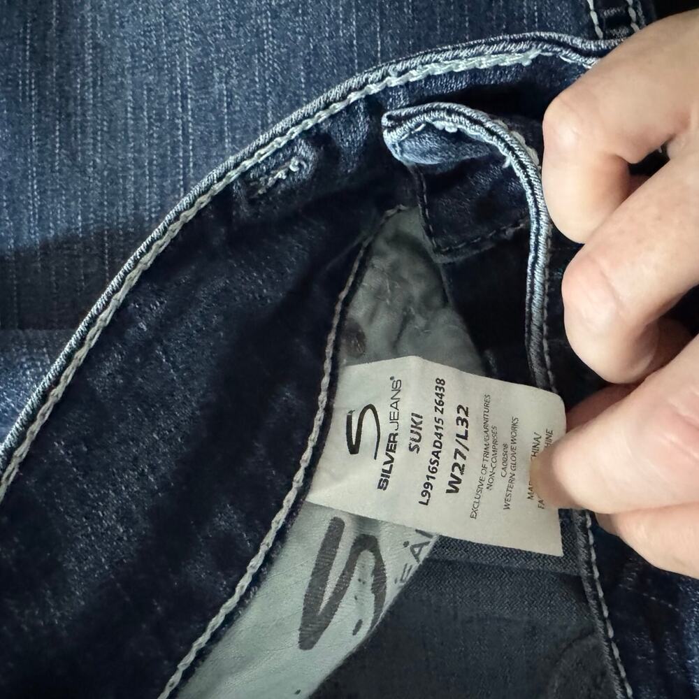 Silver jeans Suki size 27 HEMMED petite - Picture 6 of 9